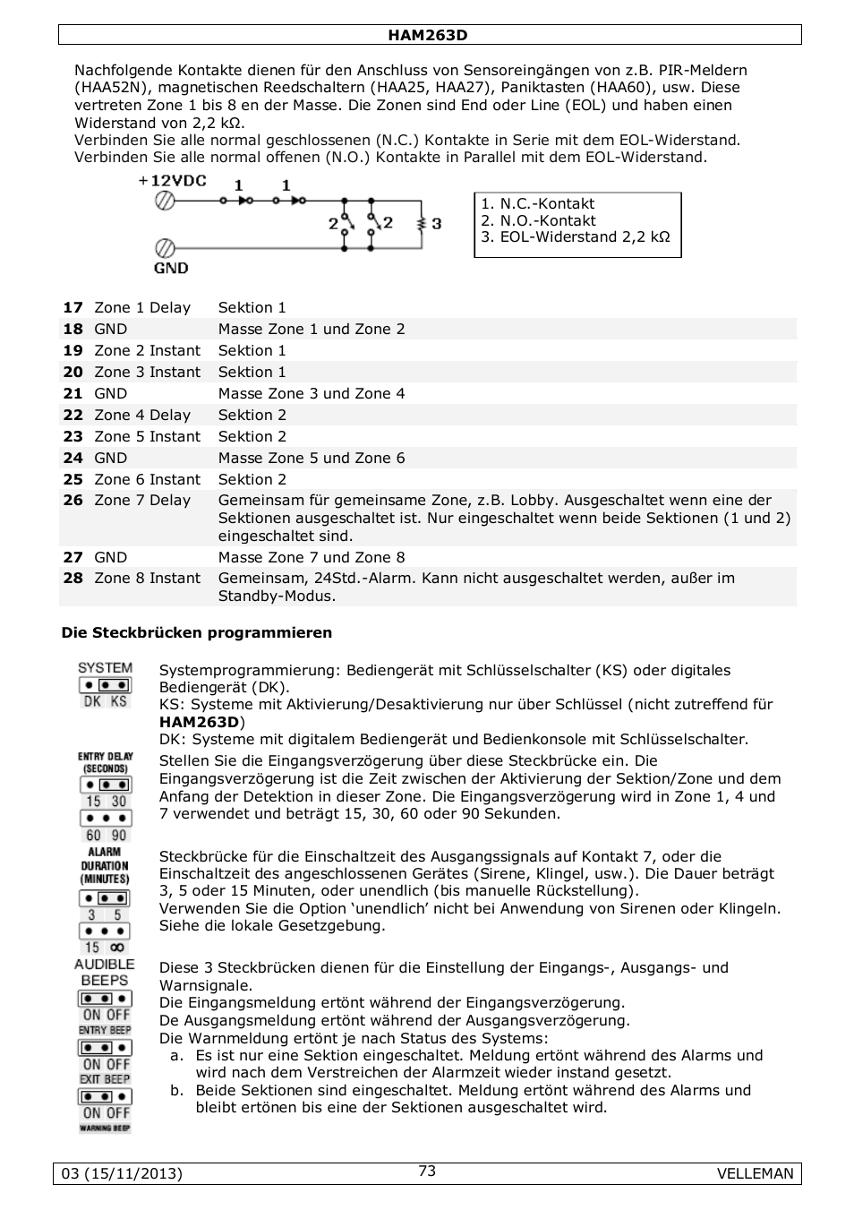 Velleman HAM263D User Manual | Page 73 / 88