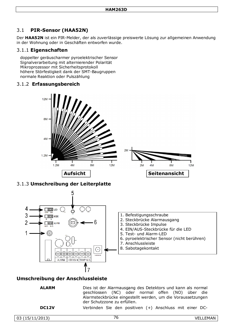 Velleman HAM263D User Manual | Page 76 / 88