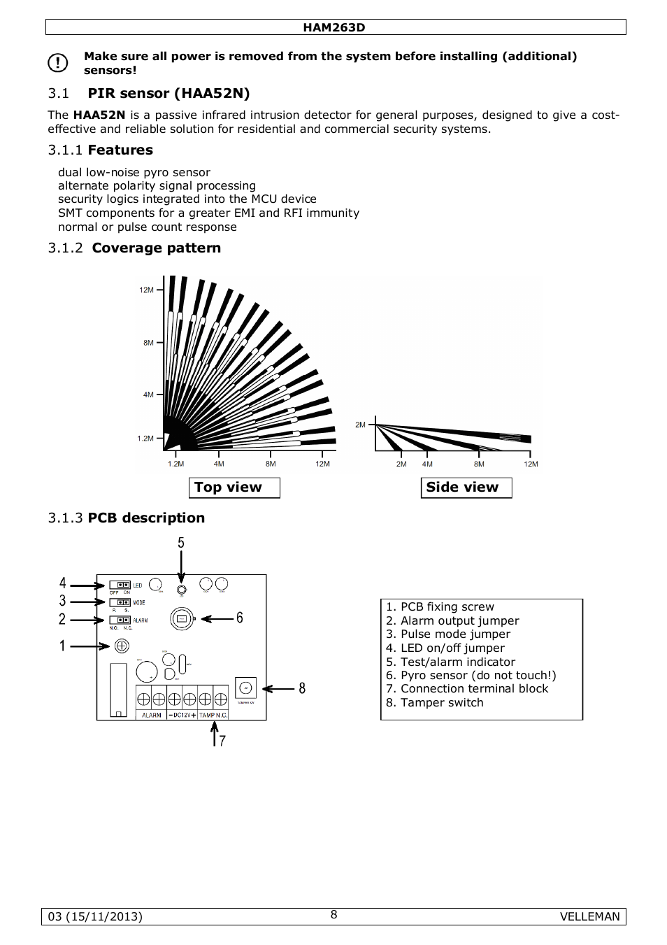 Velleman HAM263D User Manual | Page 8 / 88
