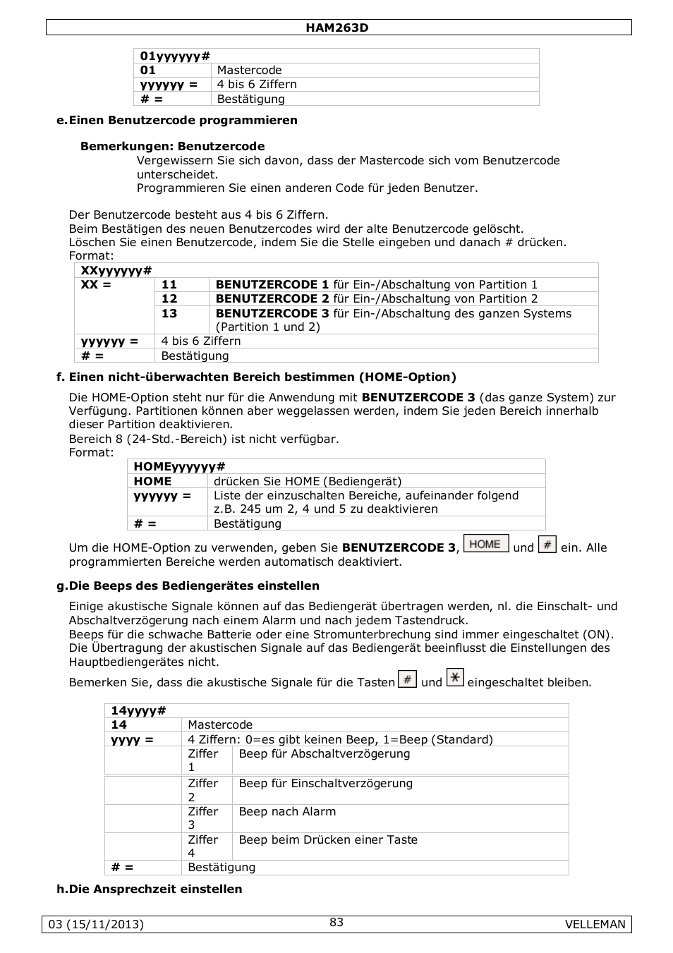 Velleman HAM263D User Manual | Page 83 / 88