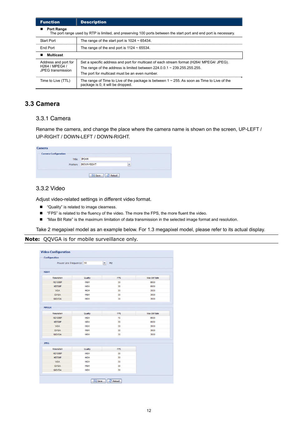 3 camera, 1 camera, 2 video | Velleman CAMIP11 Quick Installation Guide User Manual | Page 17 / 65