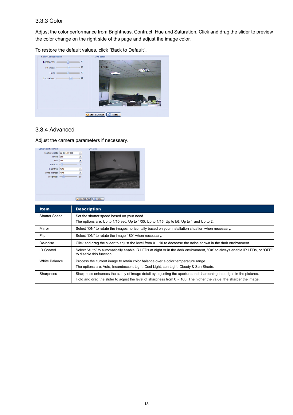 3 color, 4 advanced | Velleman CAMIP11 Quick Installation Guide User Manual | Page 18 / 65