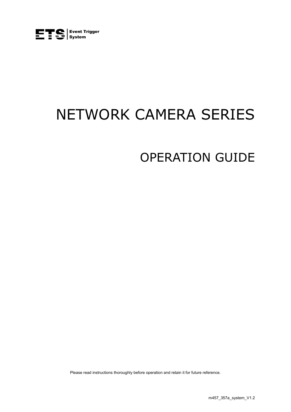 English, Network camera series, Operation guide | Velleman CAMIP11 Quick Installation Guide User Manual | Page 2 / 65