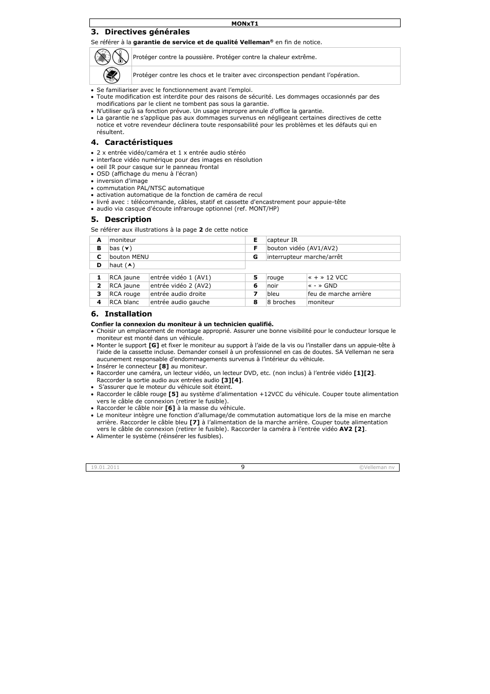 Velleman MON7T1 User Manual | Page 9 / 18