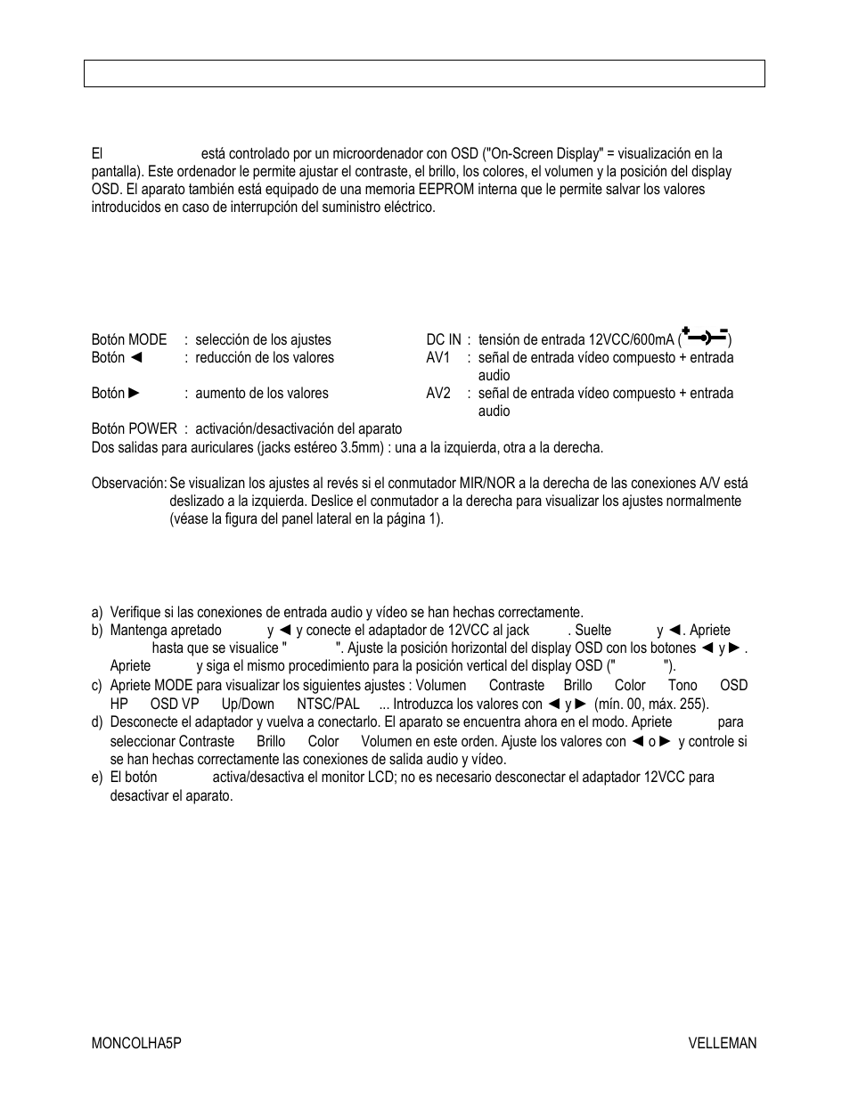 Velleman MONCOLHA5P-C User Manual | Page 5 / 7