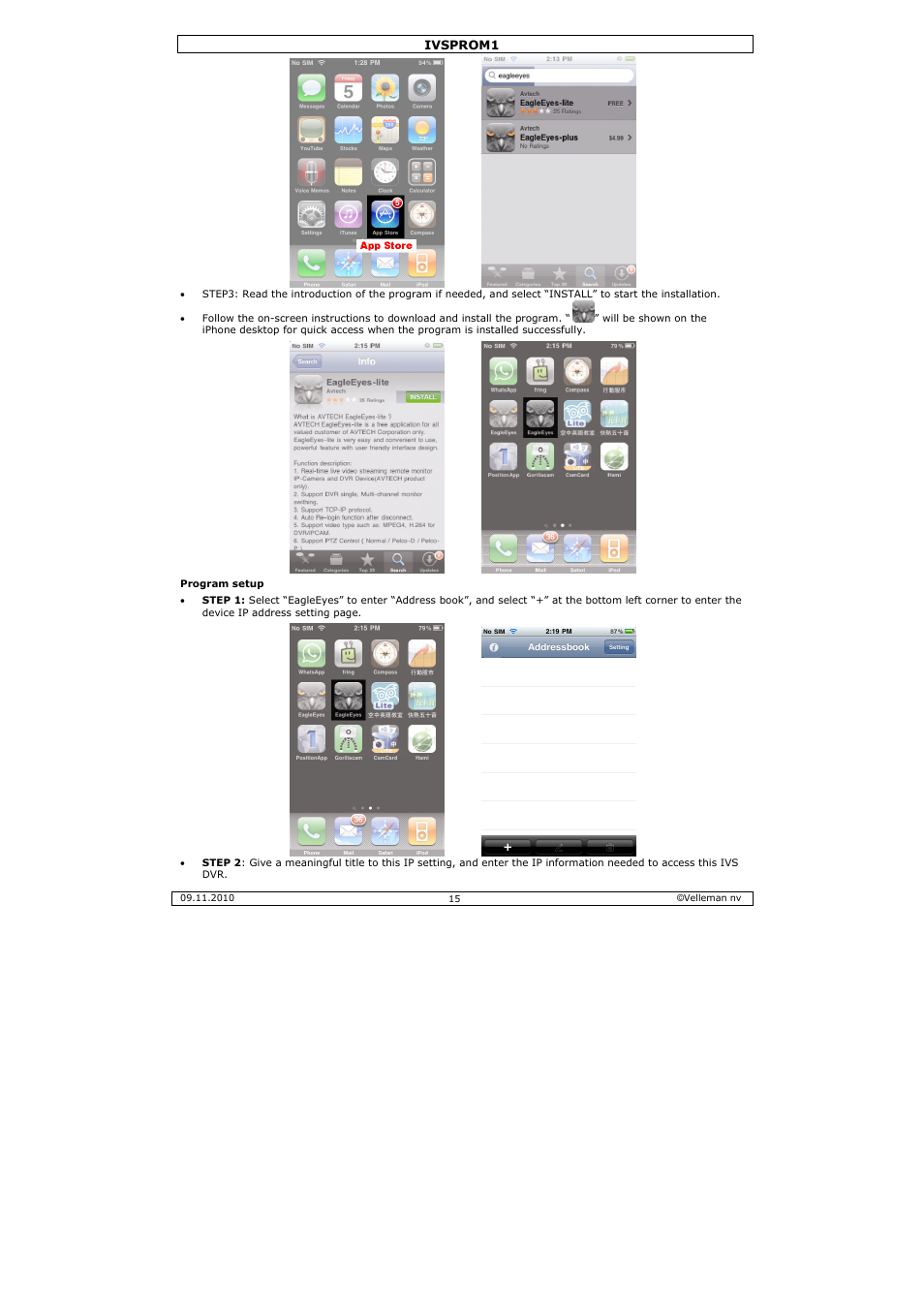 Velleman IVSPROM1 User Manual | Page 15 / 95