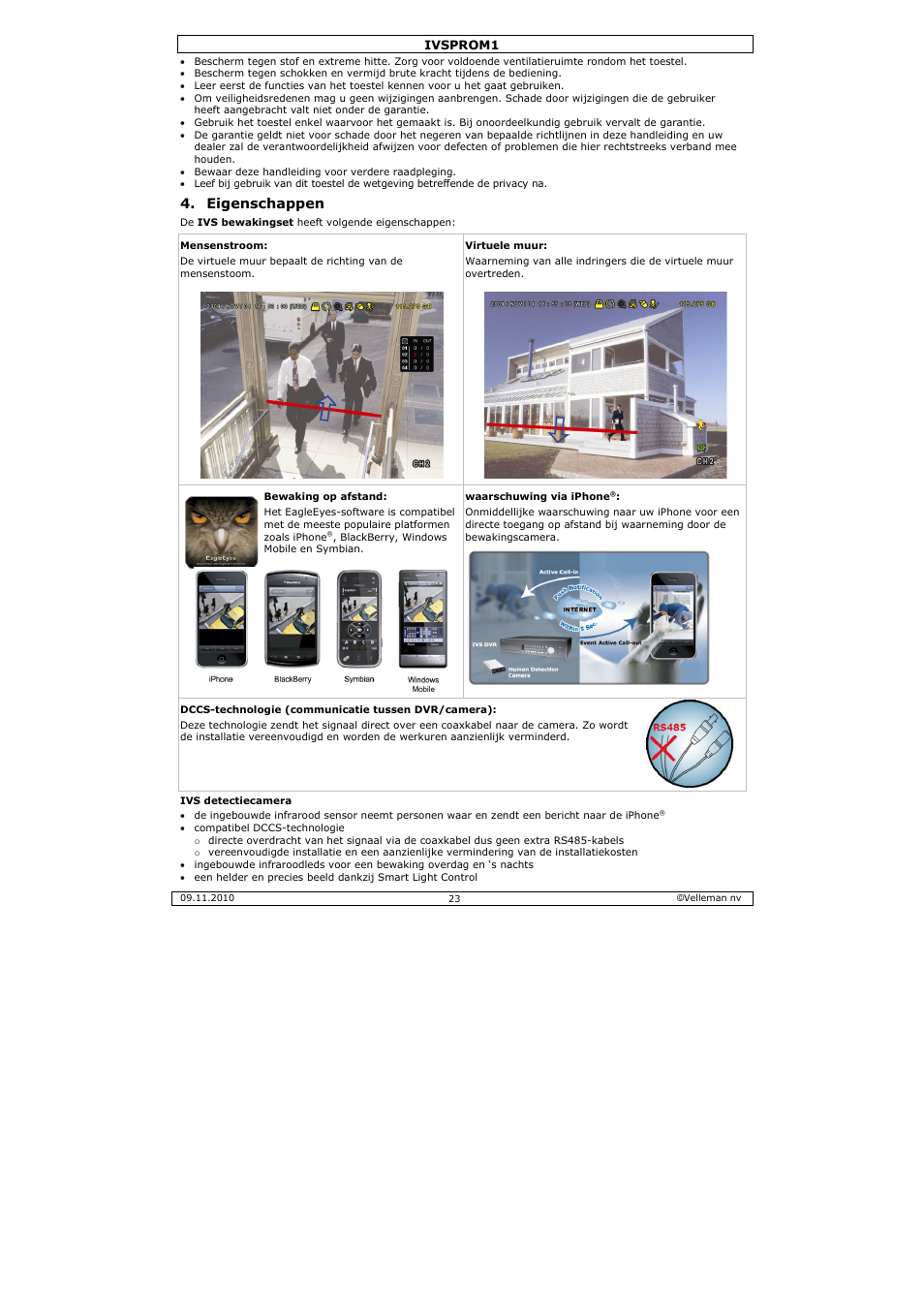 Eigenschappen | Velleman IVSPROM1 User Manual | Page 23 / 95