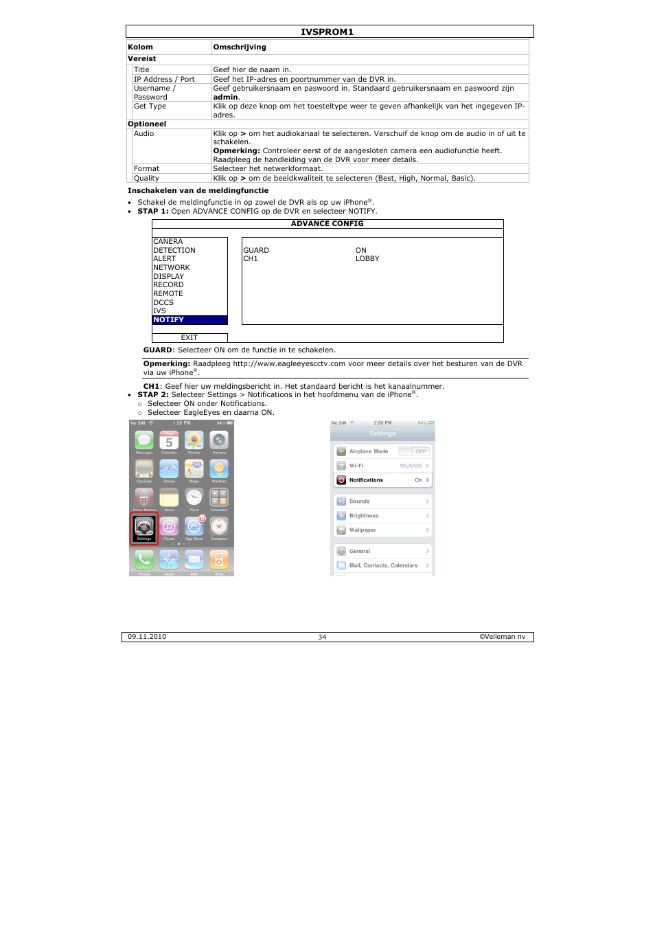 Velleman IVSPROM1 User Manual | Page 34 / 95