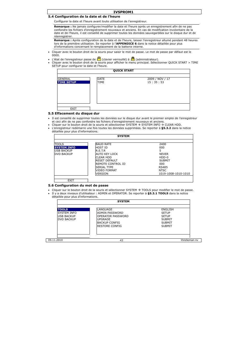 Velleman IVSPROM1 User Manual | Page 43 / 95
