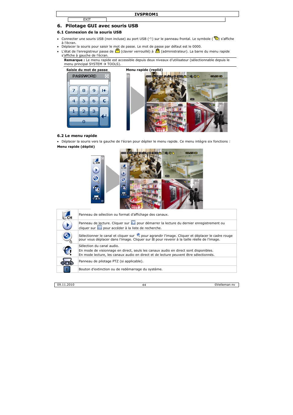 Pilotage gui avec souris usb | Velleman IVSPROM1 User Manual | Page 44 / 95
