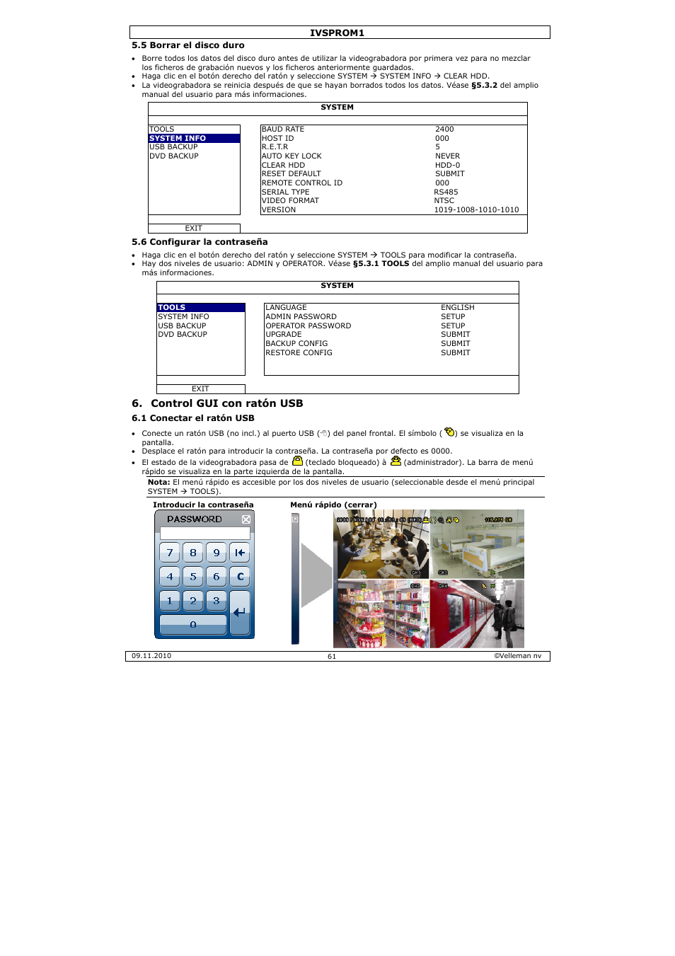 Control gui con ratón usb | Velleman IVSPROM1 User Manual | Page 61 / 95