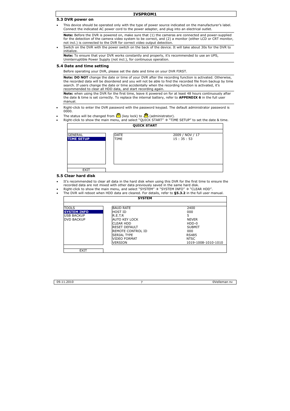 Velleman IVSPROM1 User Manual | Page 7 / 95