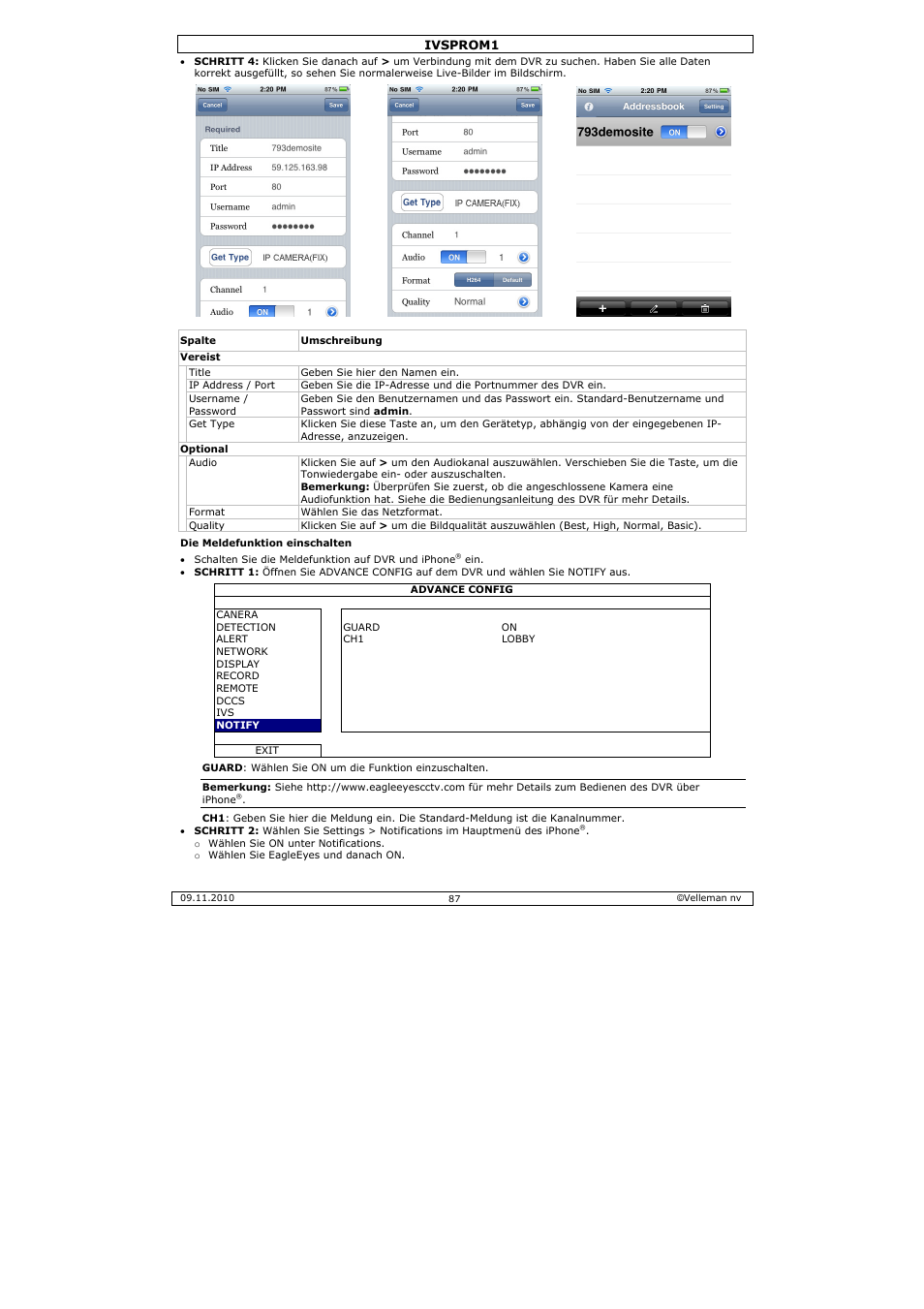 Velleman IVSPROM1 User Manual | Page 87 / 95