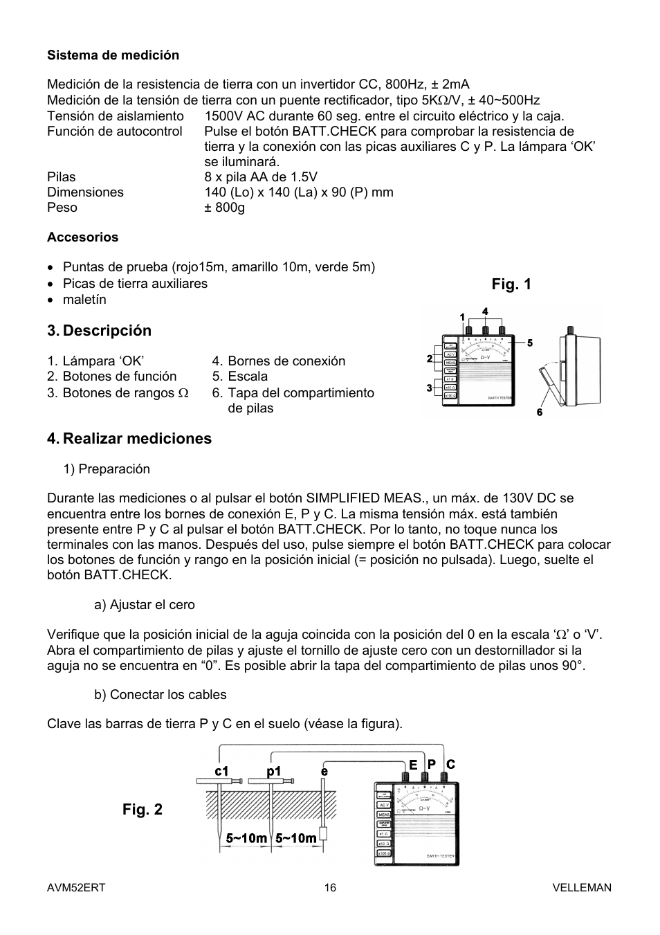 Velleman AVM52ERT User Manual | Page 16 / 39
