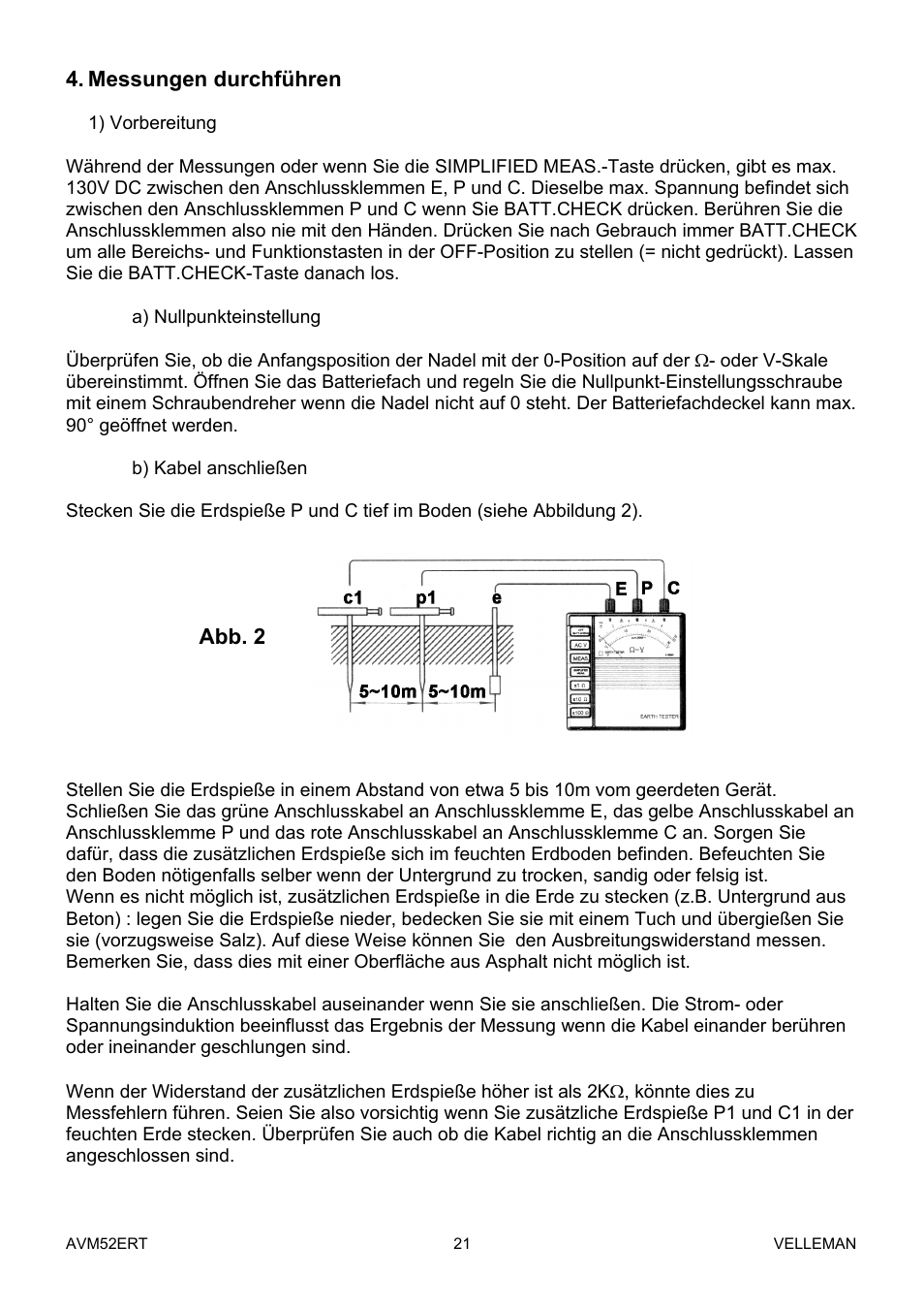 Velleman AVM52ERT User Manual | Page 21 / 39