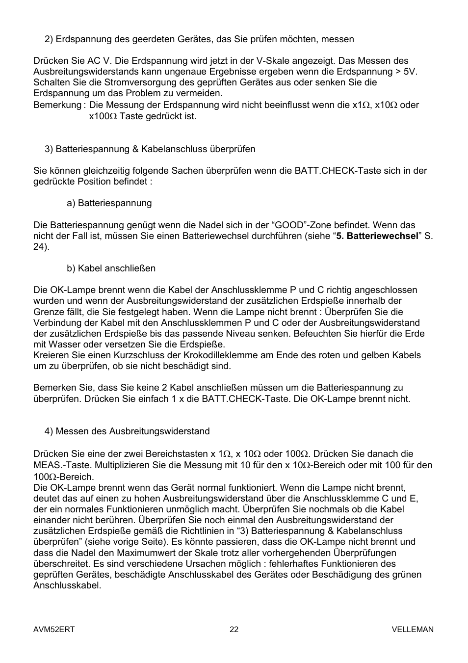 Velleman AVM52ERT User Manual | Page 22 / 39