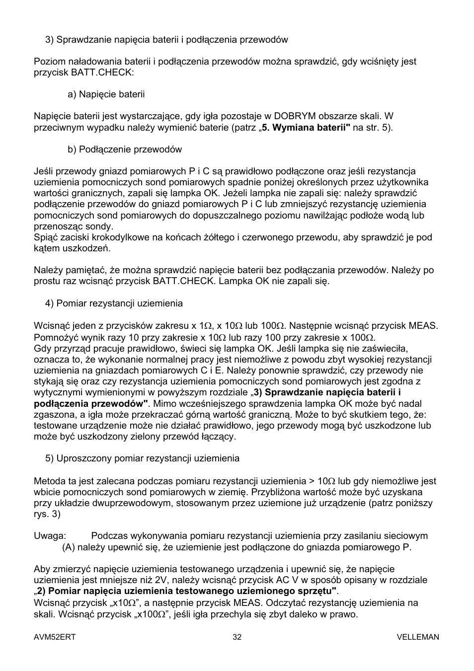 Velleman AVM52ERT User Manual | Page 32 / 39