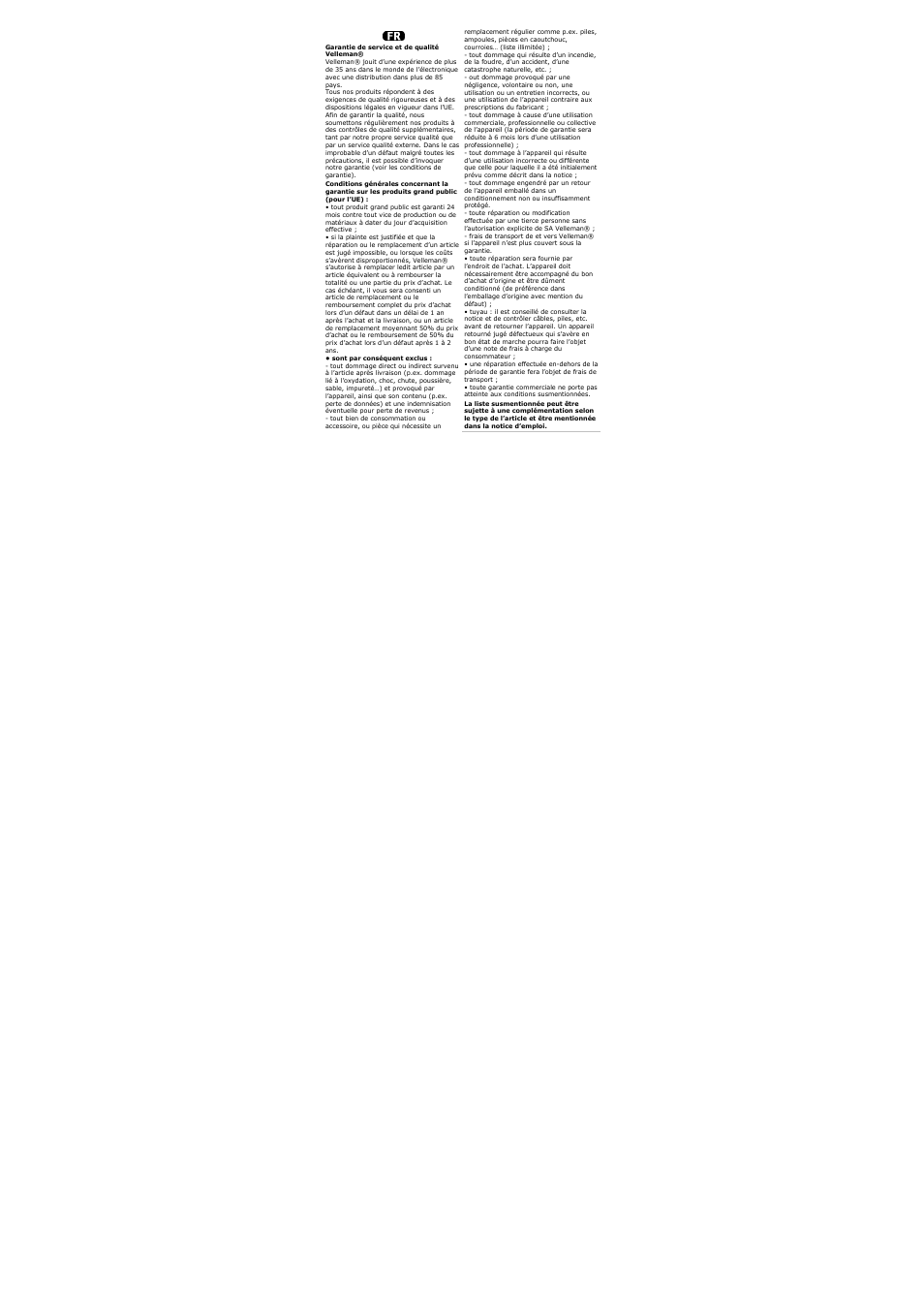 Velleman CHLSC2 User Manual | Page 20 / 22