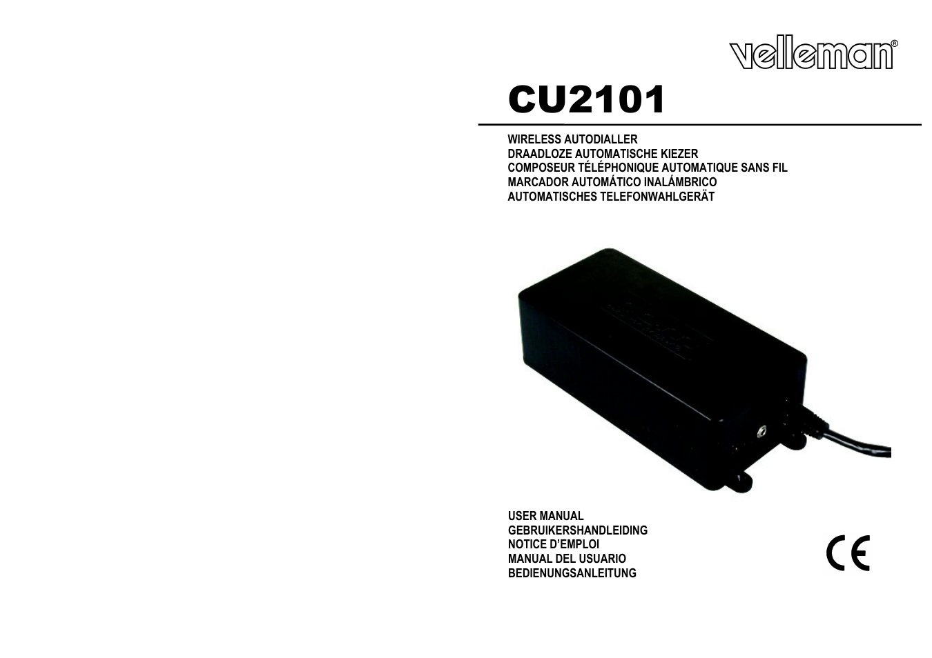 Velleman CU2101 User Manual | 22 pages