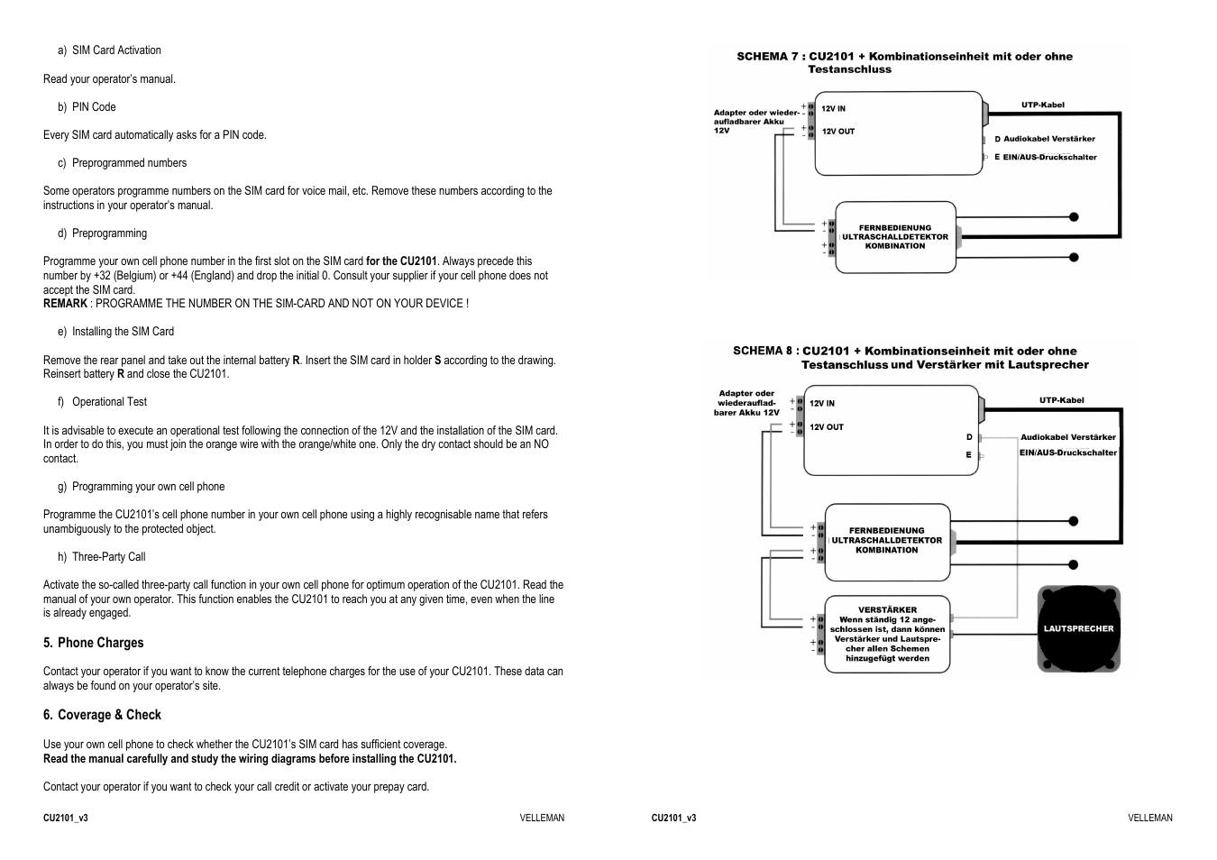 Velleman CU2101 User Manual | Page 4 / 22