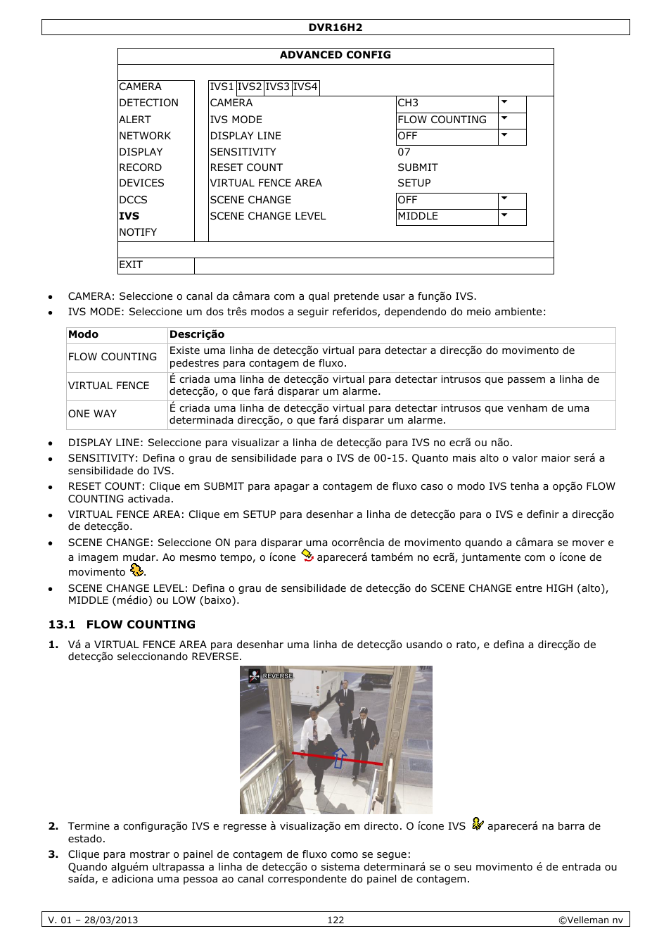 1 flow counting | Velleman DVR16H2 User Manual | Page 122 / 128