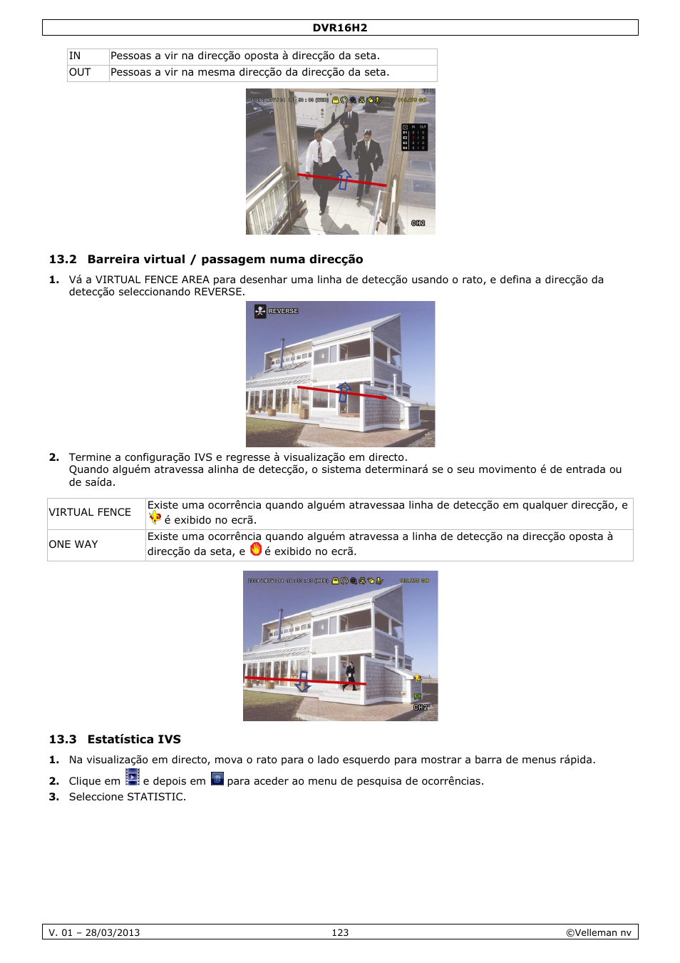 2 barreira virtual / passagem numa direcção, 3 estatística ivs | Velleman DVR16H2 User Manual | Page 123 / 128