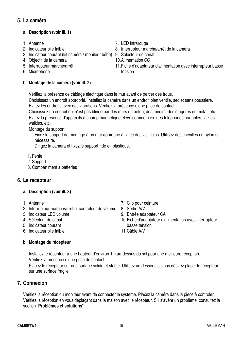 Velleman CAMSETW4 User Manual | Page 10 / 19