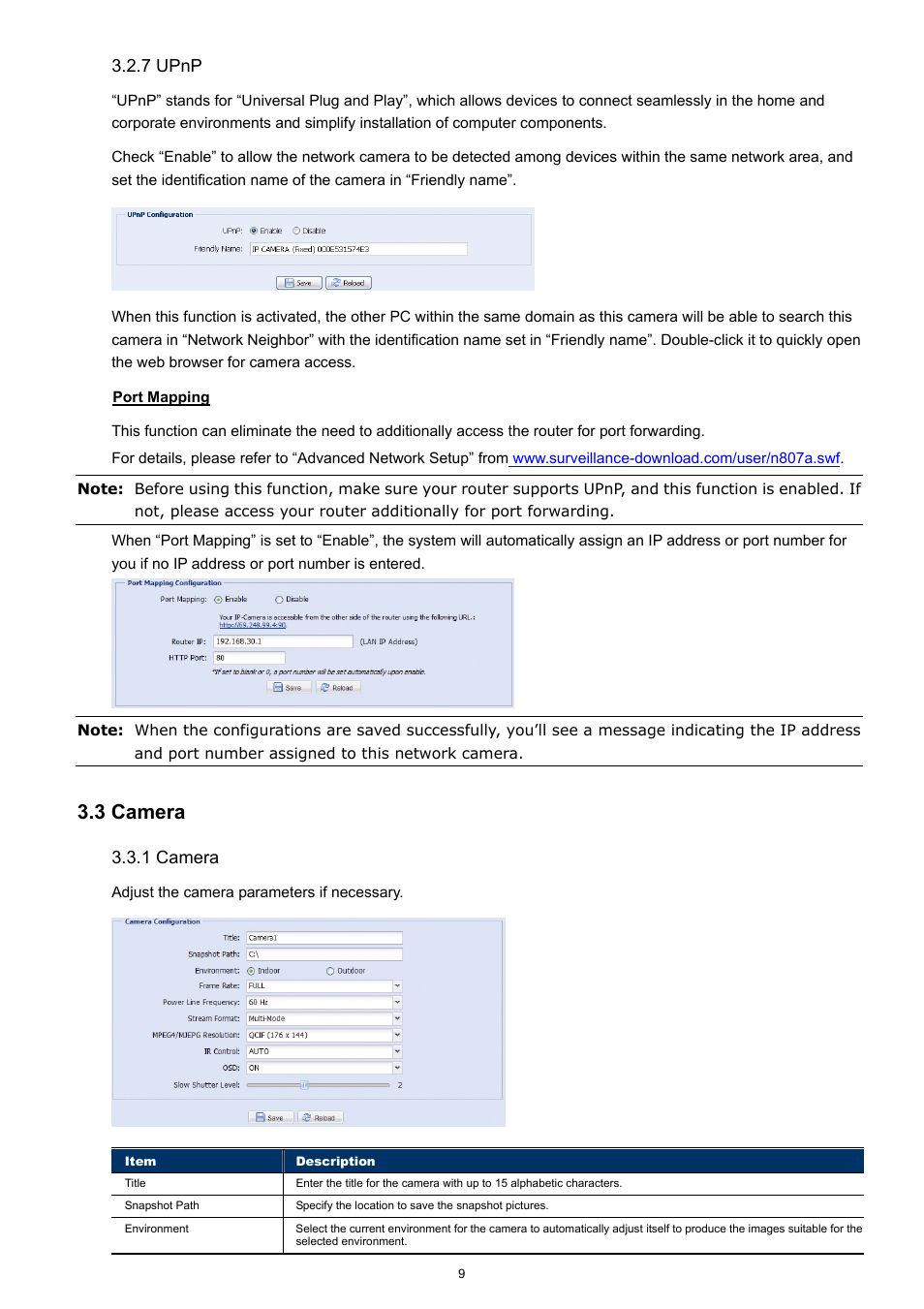 3 camera, 7 upnp, 1 camera | Velleman CAMIP13 Quick Installation Guide User Manual | Page 13 / 27