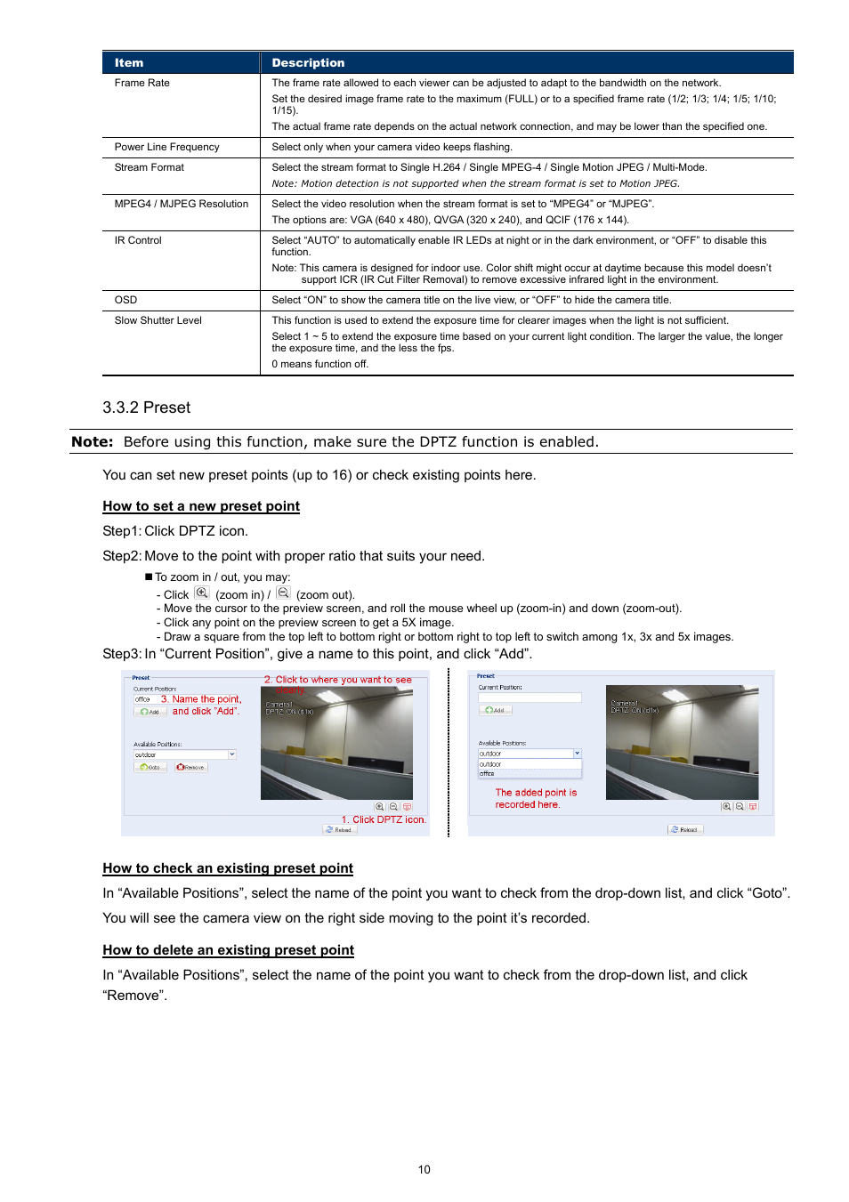 2 preset | Velleman CAMIP13 Quick Installation Guide User Manual | Page 14 / 27