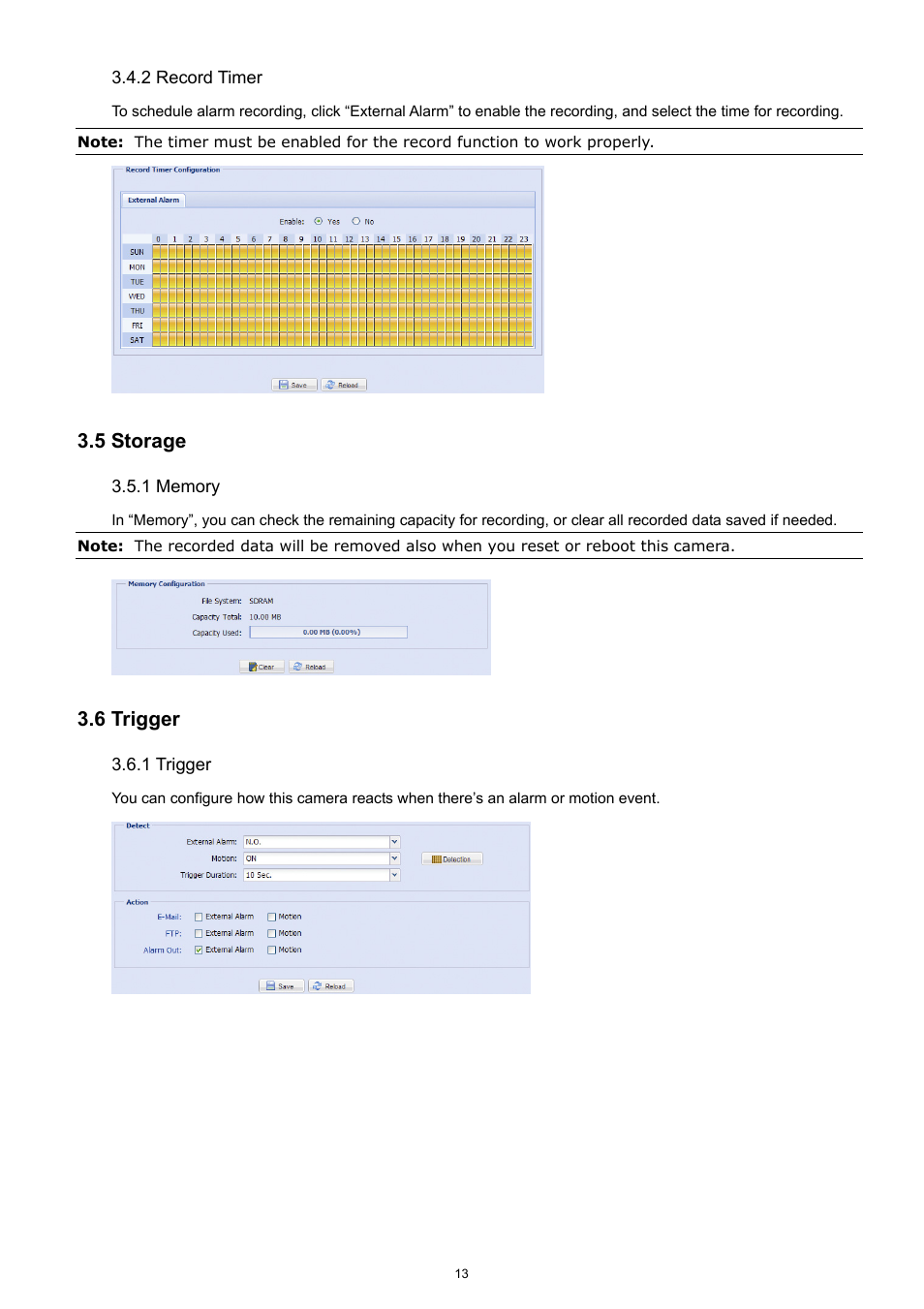 5 storage, 6 trigger | Velleman CAMIP13 Quick Installation Guide User Manual | Page 17 / 27