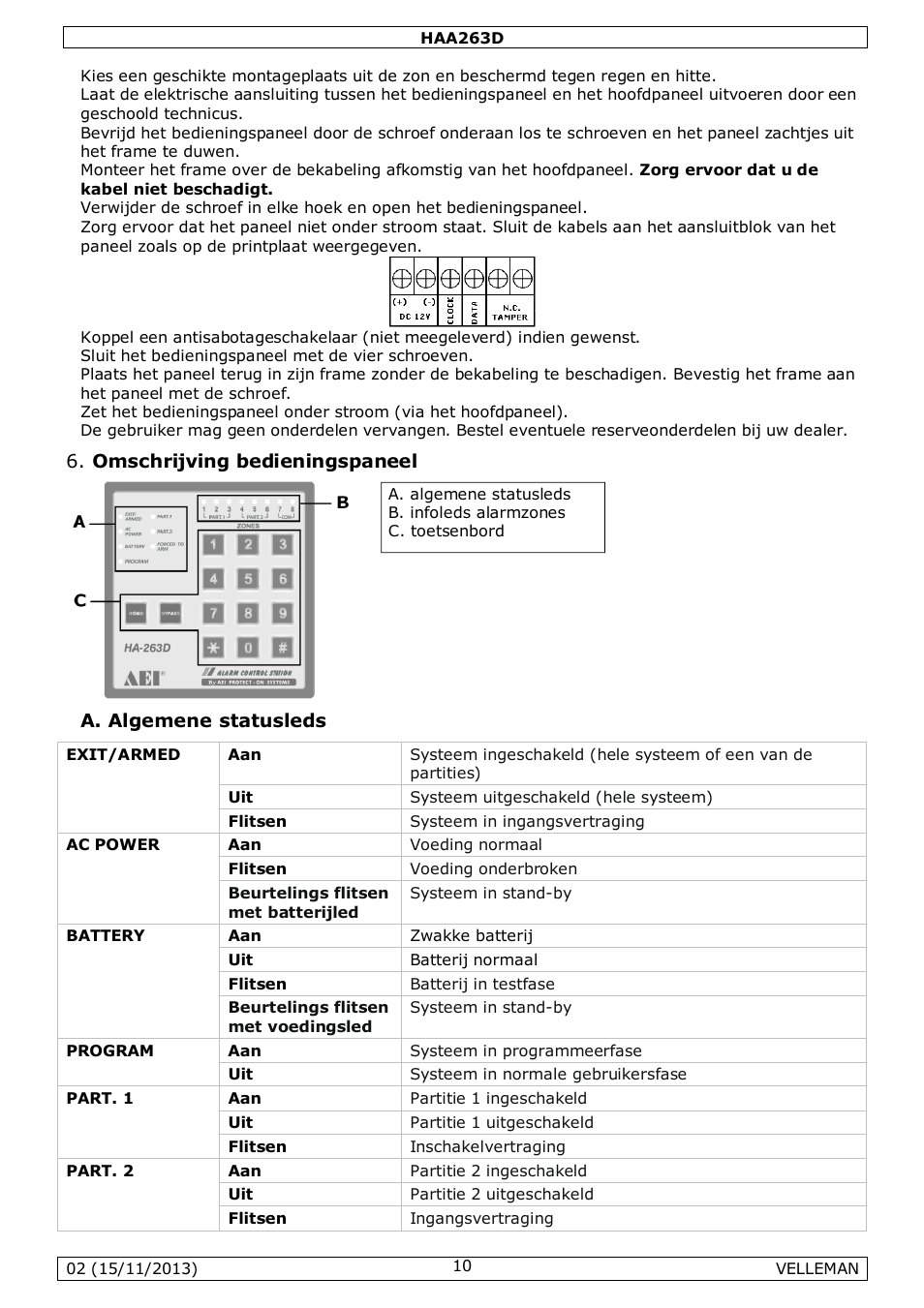 Velleman HAA263D User Manual | Page 10 / 40