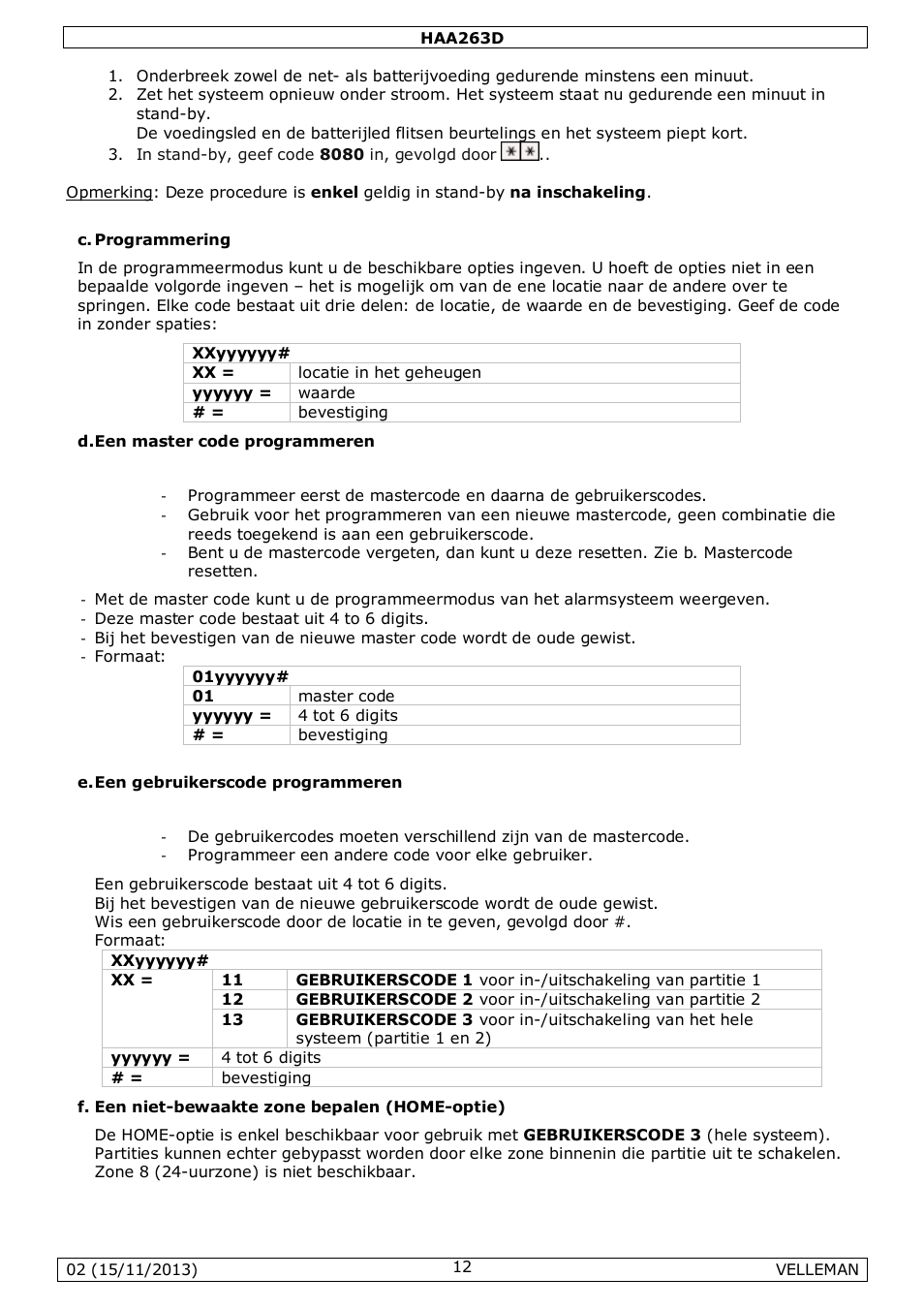 Velleman HAA263D User Manual | Page 12 / 40