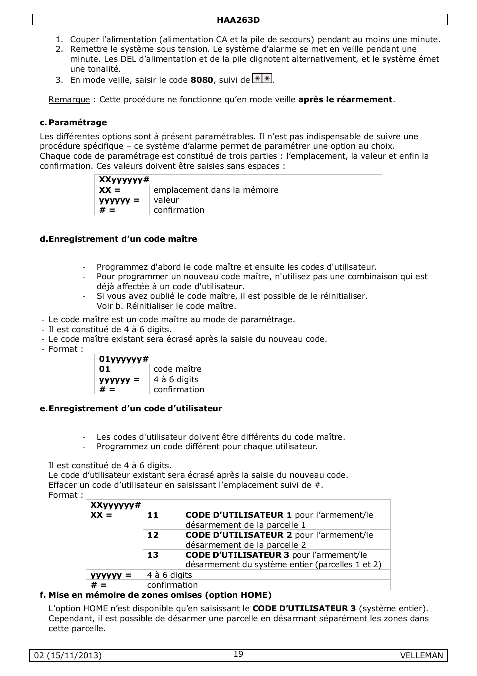 Velleman HAA263D User Manual | Page 19 / 40