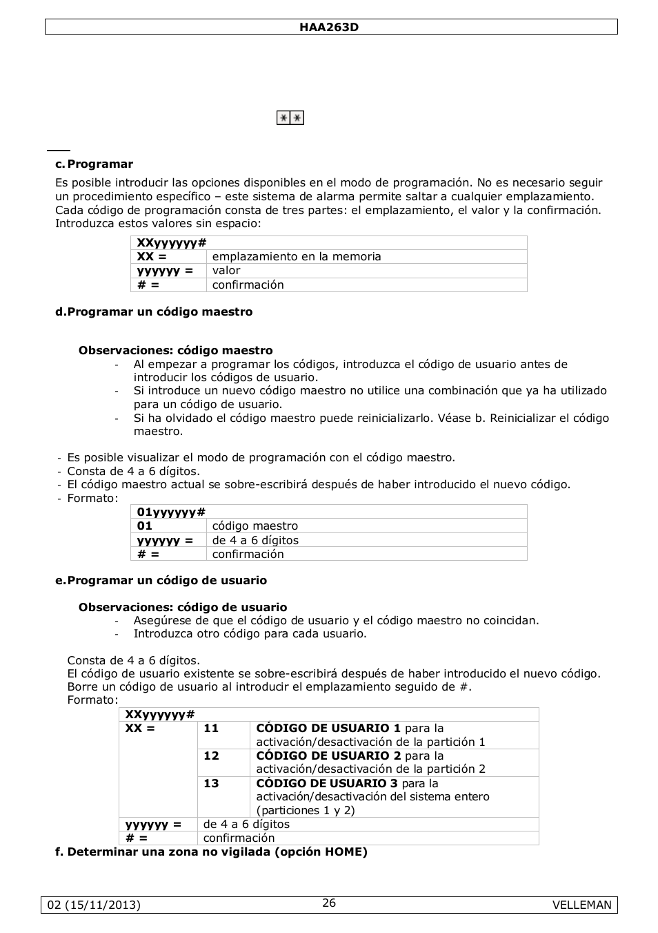 Velleman HAA263D User Manual | Page 26 / 40