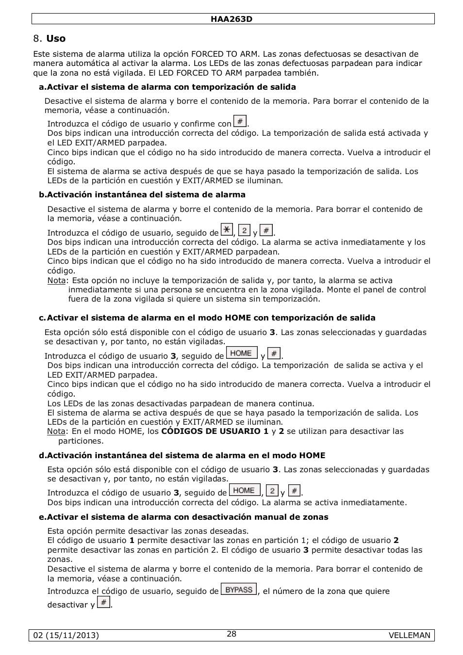 Velleman HAA263D User Manual | Page 28 / 40