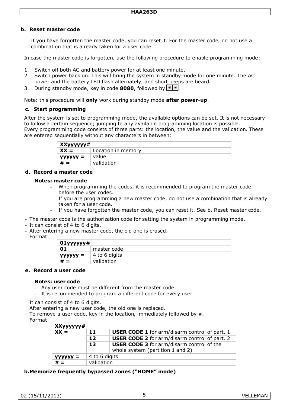 Velleman HAA263D User Manual | Page 5 / 40