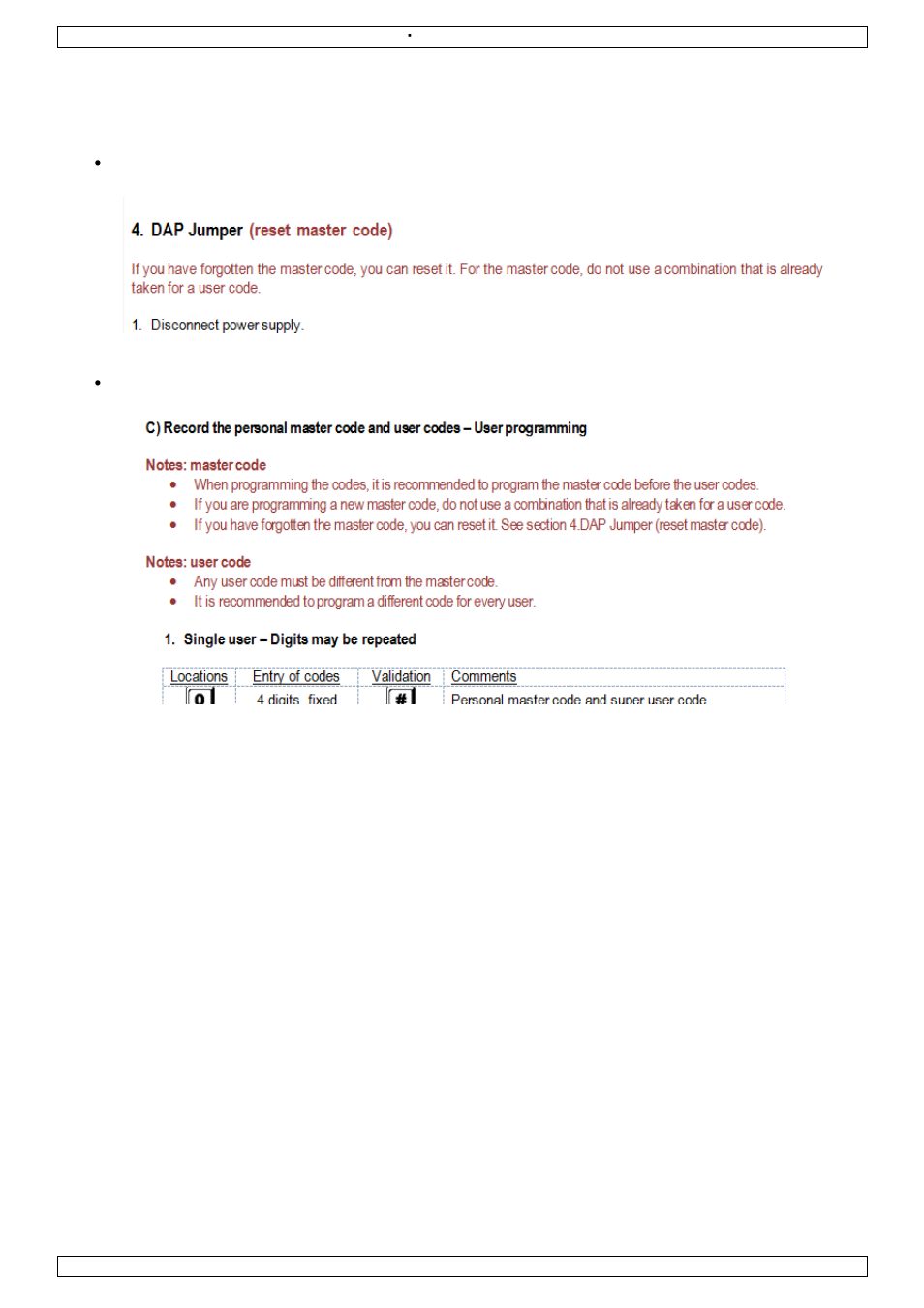 English | Velleman HAA9523S Setting Master Code and User Code User Manual | Page 2 / 6