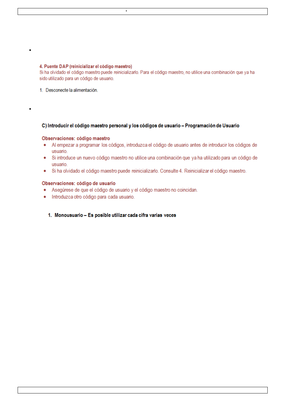Español | Velleman HAA9523S Setting Master Code and User Code User Manual | Page 5 / 6