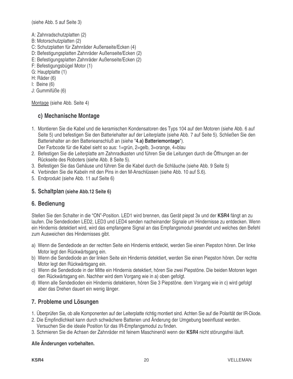 Velleman KSR4 User Manual | Page 20 / 20