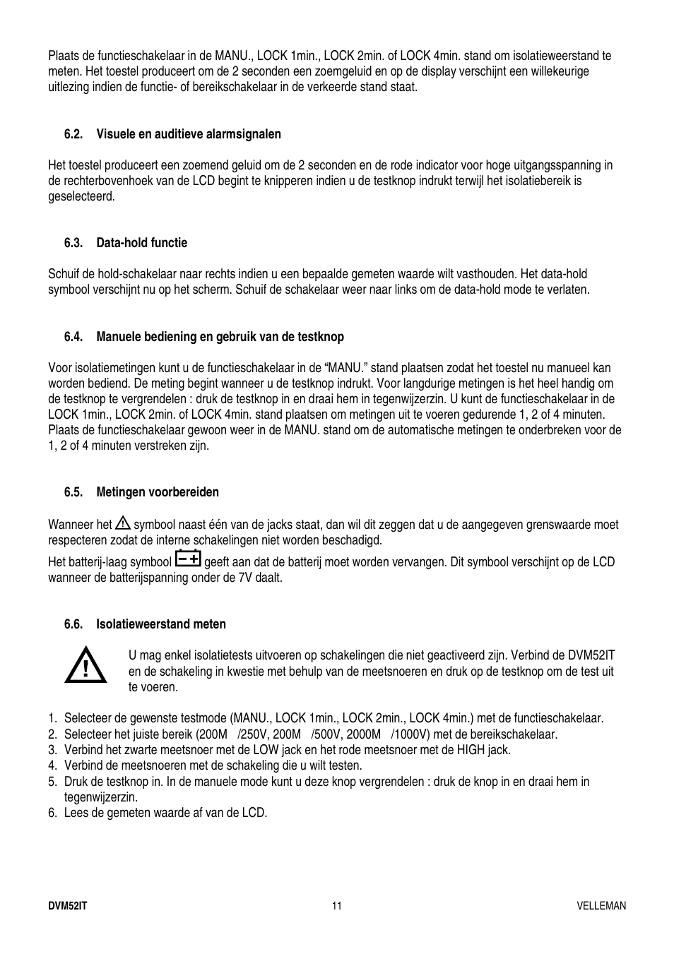 Velleman DVM52IT User Manual | Page 11 / 32