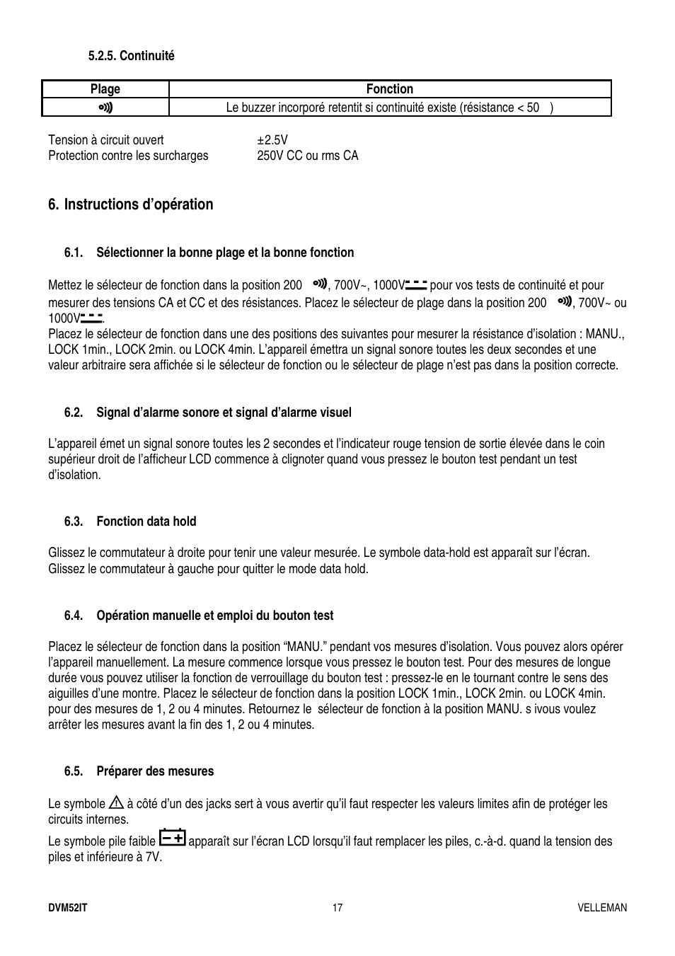 Velleman DVM52IT User Manual | Page 17 / 32