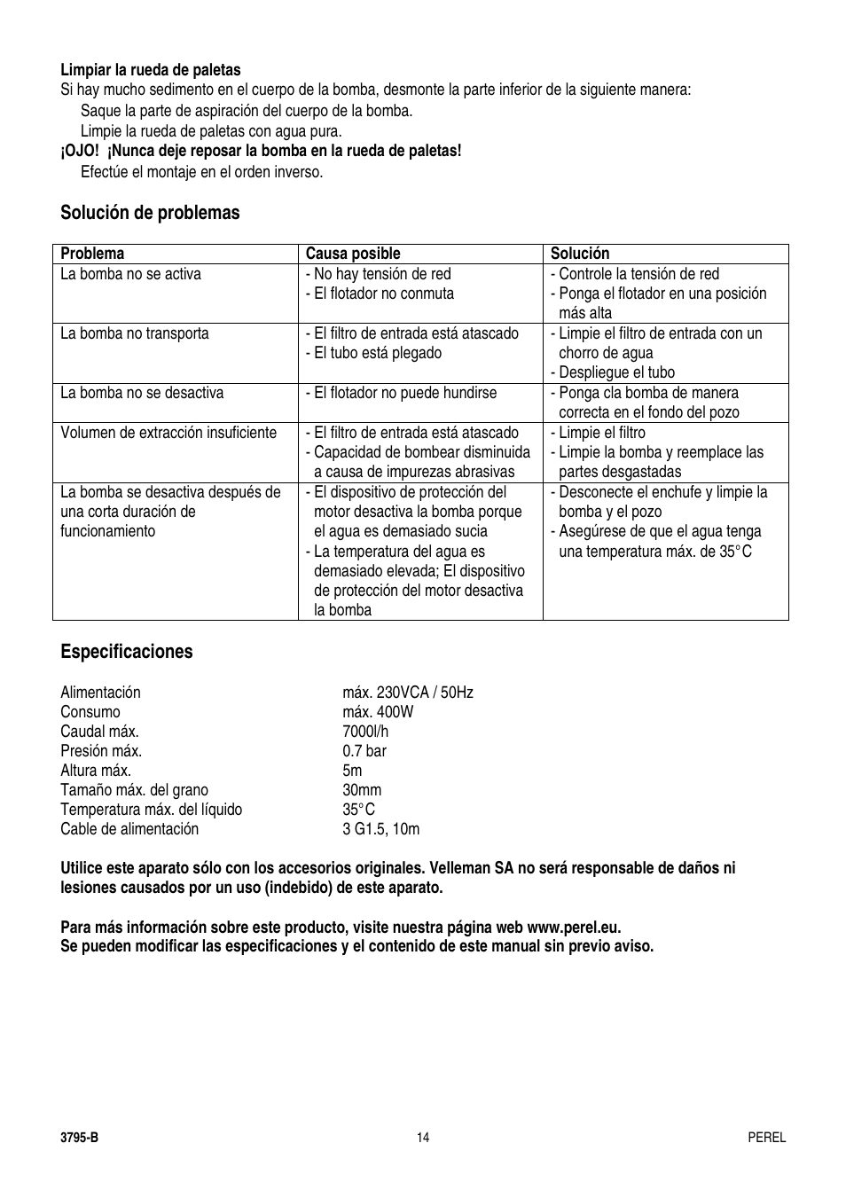 Velleman GWP1 User Manual | Page 14 / 20