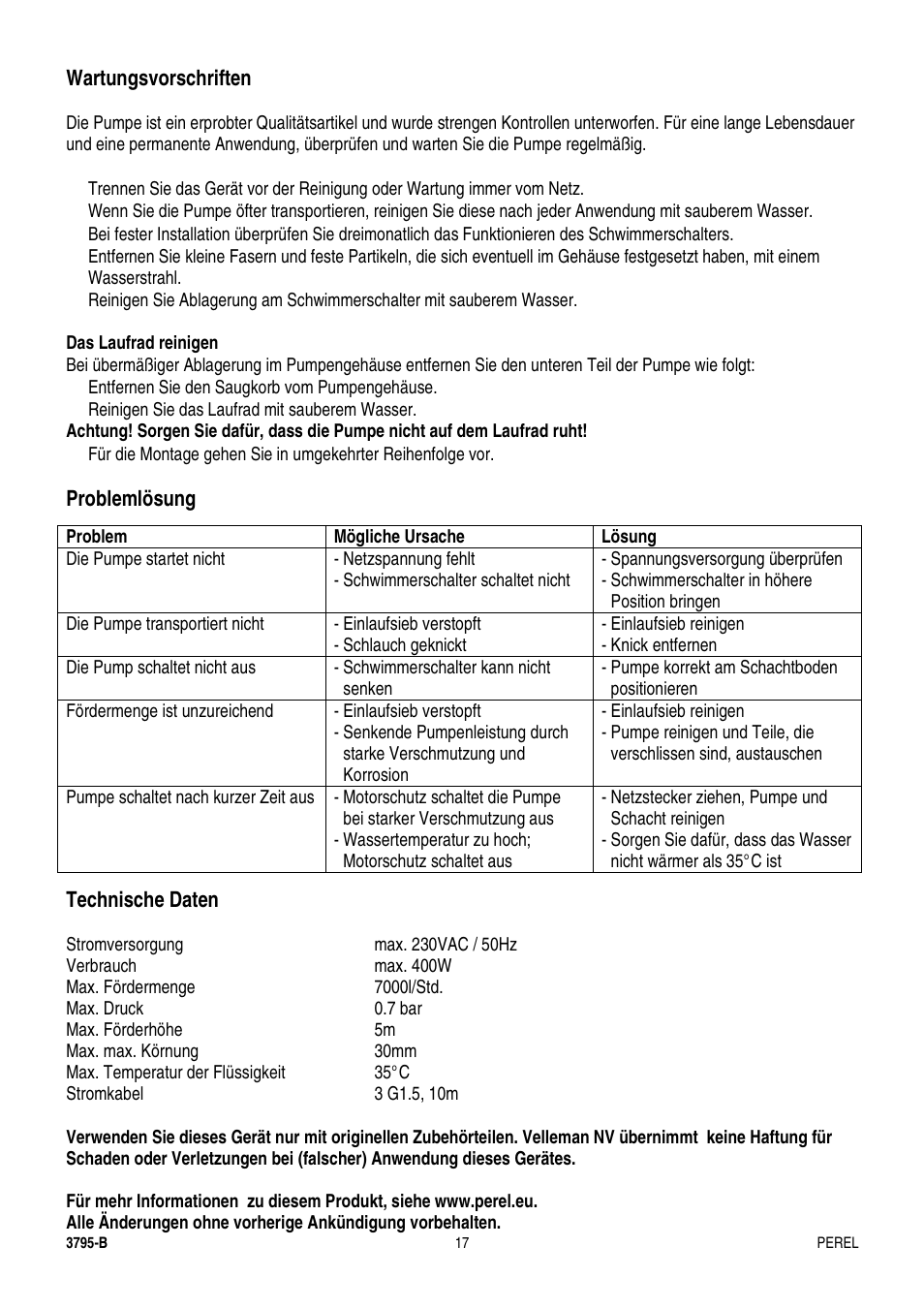 Velleman GWP1 User Manual | Page 17 / 20