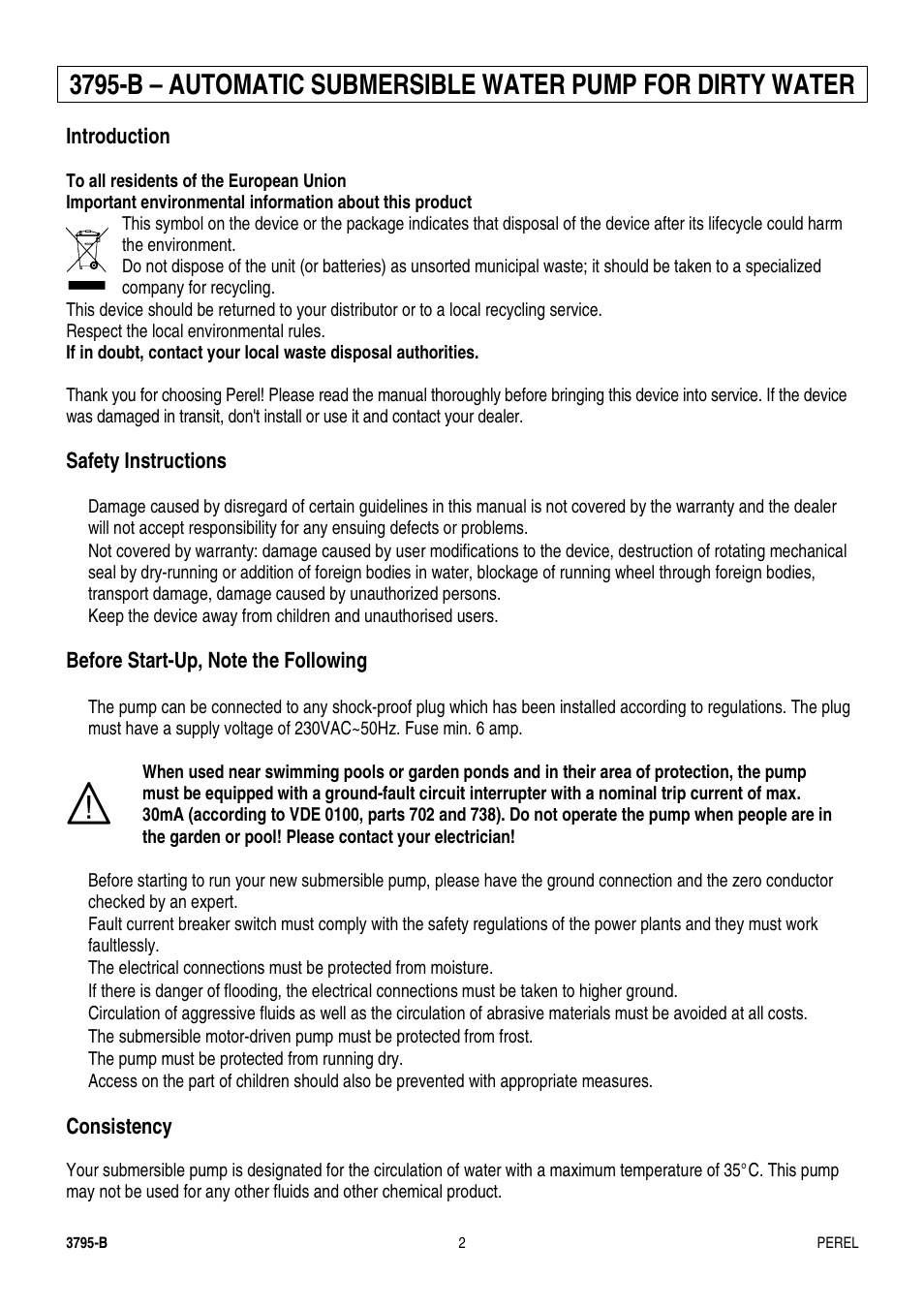 Velleman GWP1 User Manual | Page 2 / 20