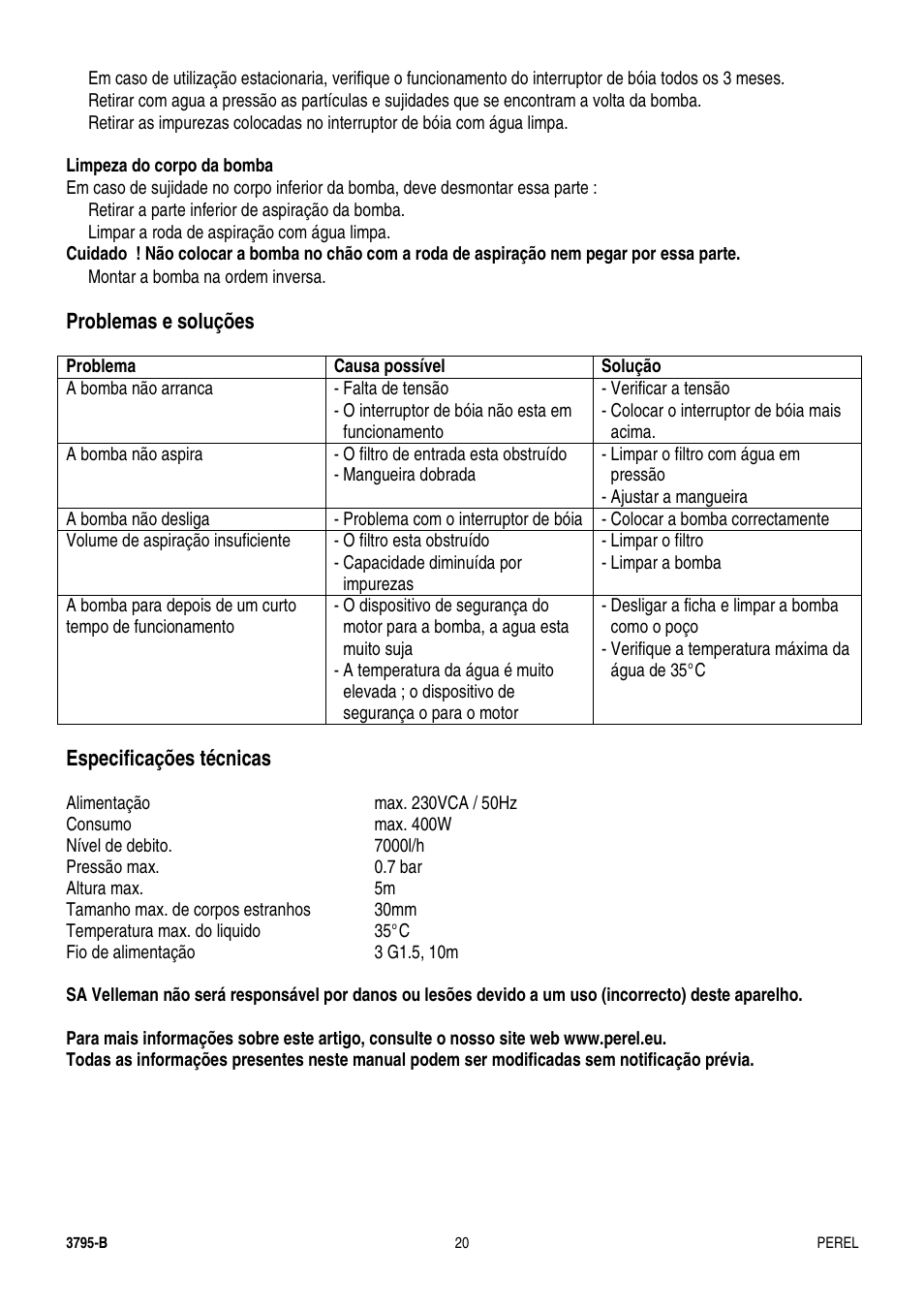 Velleman GWP1 User Manual | Page 20 / 20