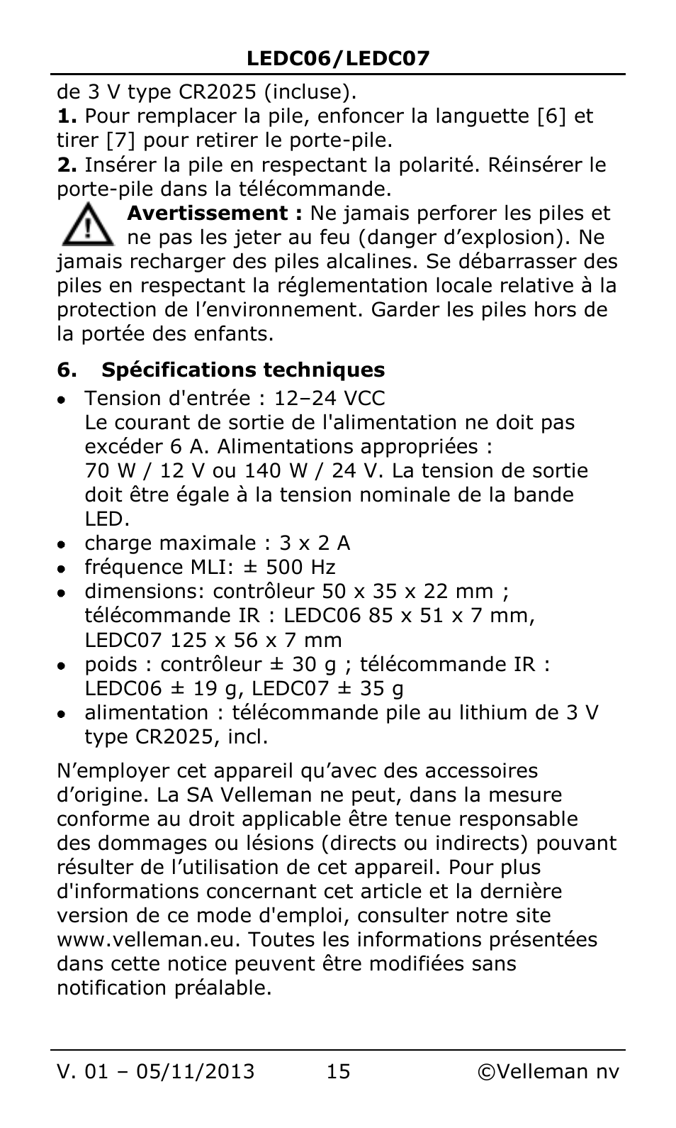 Velleman LEDC06 User Manual | Page 15 / 31