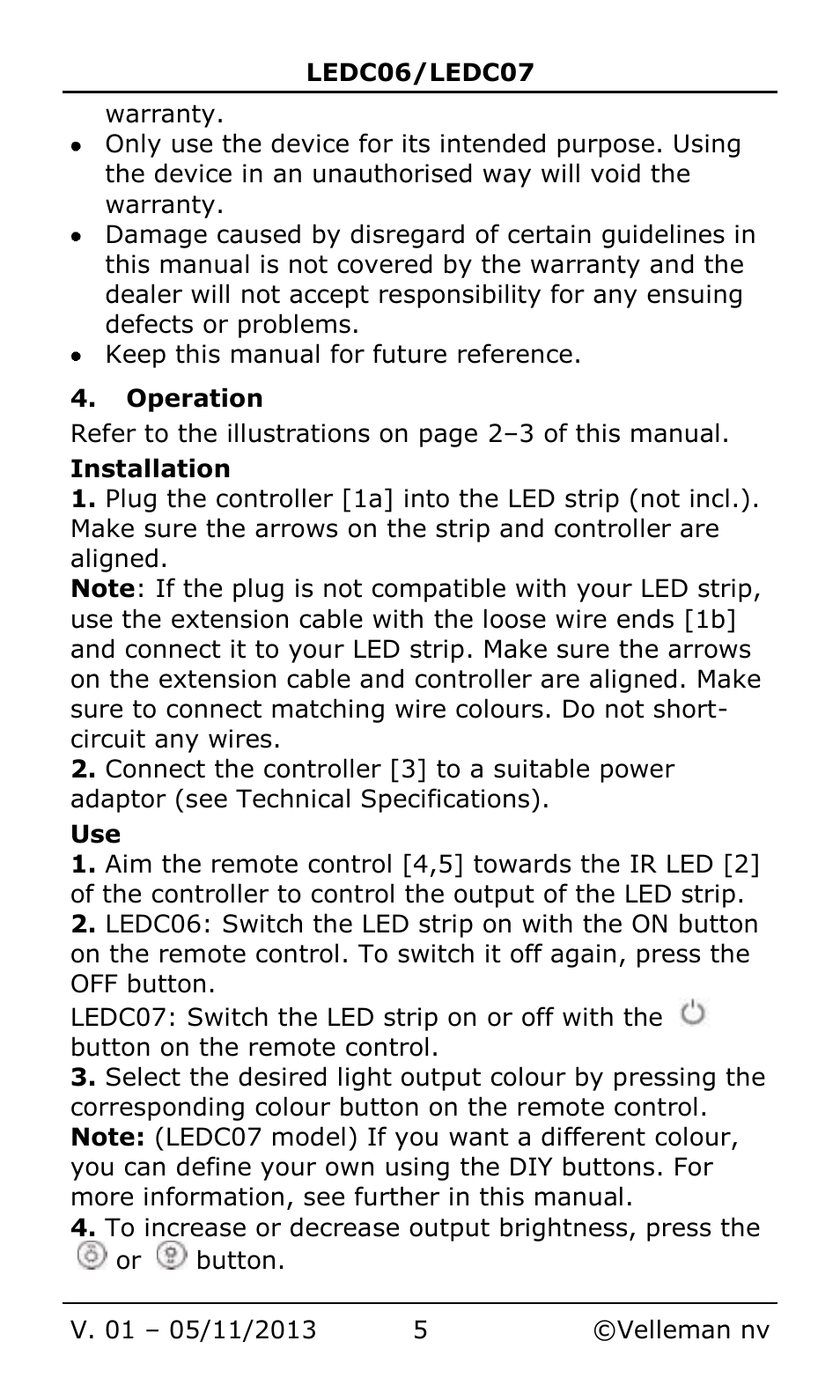 Velleman LEDC06 User Manual | Page 5 / 31