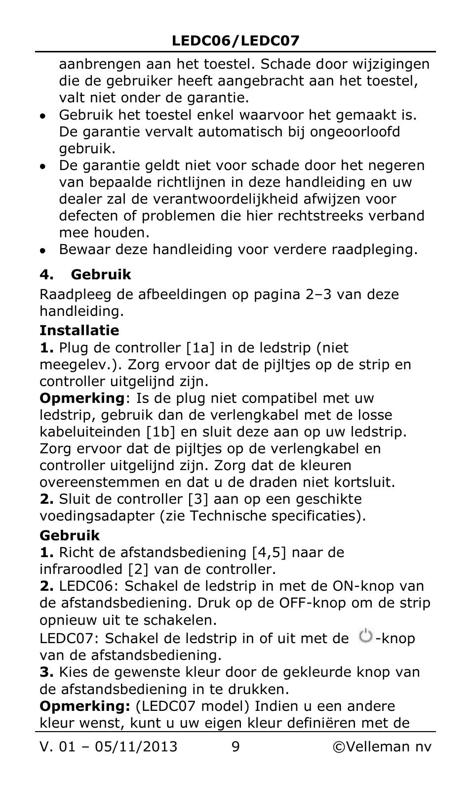 Velleman LEDC06 User Manual | Page 9 / 31