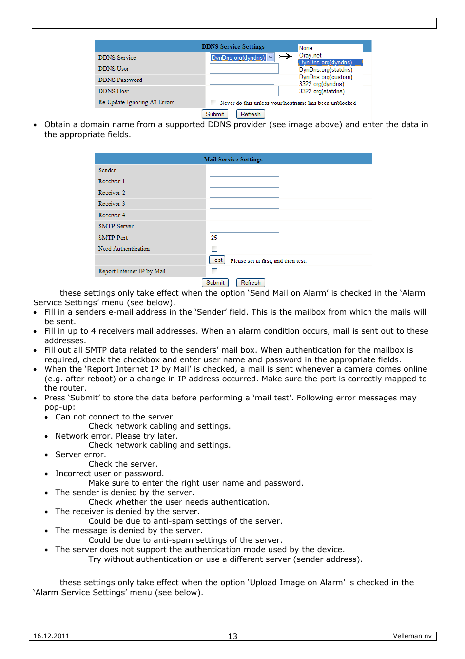 Velleman CAMIP10 User Manual | Page 13 / 102