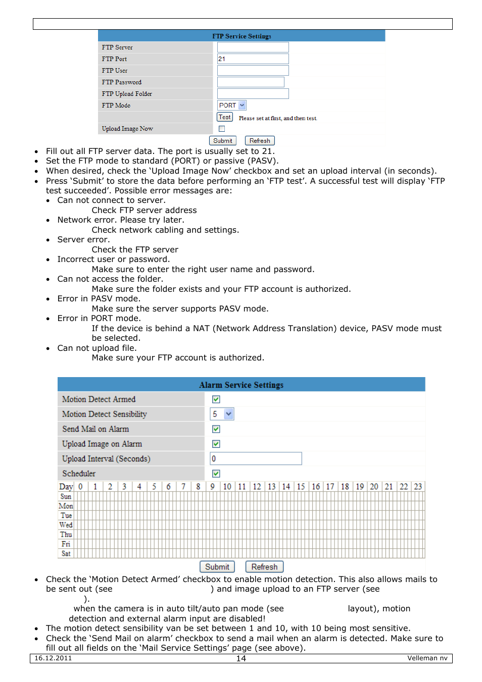 Velleman CAMIP10 User Manual | Page 14 / 102